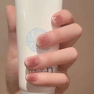Wearing Nails D89-Pink Blush Manicure Pink Whitening Fake Nails Detachable Manicure Finished Nails n