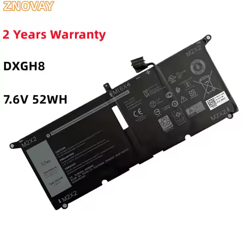 ZNOVAY DXGH8 7.6V 52WH Laptop Battery For DELL XPS 13 9380 9370 7390 For DELL Inspiron 7390 2-in-1 7