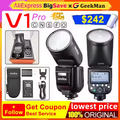 Godox V1Pro V1 Pro V1-C V1-N V1-S V1-F TTL Li-ion Round Head Camera Flash Wireless Speedlight For Ca