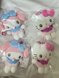 香港7-11限定 Sanrio Hello Kitty & My Melody bb 奶嘴公仔