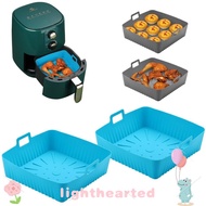 LIGHTHEARTED Air Fryer Liners, Reusable Silicone Baking Tray,  Heat-Resistant with Handle 9" Large S