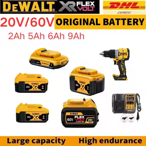 DeWALT Original 2Ah 5Ah 6Ah 9Ah MAX FlexVolt Battery 20V/60V Li-Ion Battery for DeWALT Power Tool wi