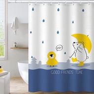 2024 New Cute Animal Shower Curtain Waterproof Polyester Partition Curtain Hanging Curtain Bathroom Curtain Blackout Door Curtain Cortina