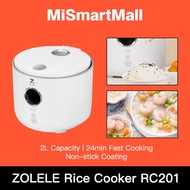 ZOLELE RC201 Rice Cooker 2L Multifunction Cooker Non-Stick Inner Pot 24 Minute Quick Cooking Periuk 