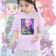 T-shirt KPop Demon Hunters เสื้อยืด K-Pop Demon Hunters ผ้าฝ้าย แขนสั้น สำหรับทุกวัย