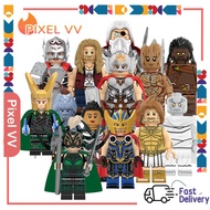 Marvel Thor Series Minifigures Loki Odin Valkyrie Gol Building Blocks ของเล่นเด็กของขวัญวันเกิดสำหรับ Lego