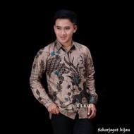 Kemeja Batik Cream Coksu Kemeja Coklat Muda Seragam Batik Cream Coklat
