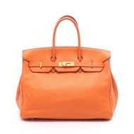 【二手】愛馬仕 Birkin 35 手提包，橙色，其他，Birkin 35 橙色，女士，二手 B