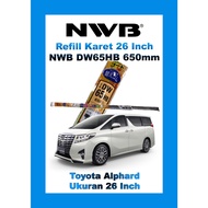 Toyota Alphard 26 inch NWB DW65HB 650mm Rubber Refill -67450- Wiper Blade Wiper Refill