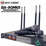 BS BEST SOUND BA-90MKII Digital True Diversity UHF 2ch Handheld Wireless Microphone System Karaoke S