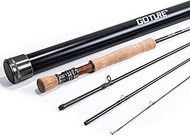 Goture Fly Fishing Rod, 9ft 4 Piece Fly Rod with Carrying Case Freshwater Saltwater, 24T/30+36T Carbon Fiber Blank 4WT 5WT 7WT 8WT Fly Rod, Travel Fly Fishing Rod for Walleye Bass Salmon Trout Fishing