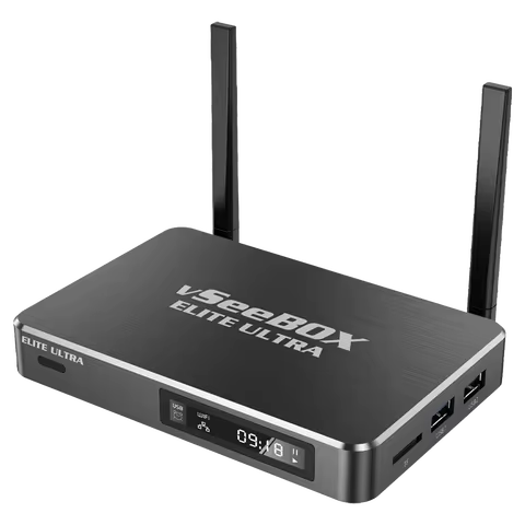 Vseebox ELITE ULTRA with Voice control 8K 2025 Model Timeshift Feature 4GB RAM + 128 GB Storage Stre