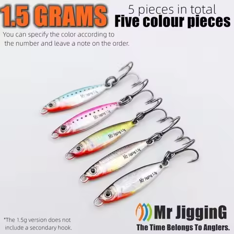 Iron Plate Micro Sized Bait 1.5g Weight Mini Size Metal Cast Jig Spoon Metal Material 3D Design Micr
