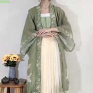 SENKNI Chinese Women Elegant Hanfu Dress, Chinese Style Hanfu Song Dynasty Print Fairy Dresses, Oriental Fairy Princess Outfit Ancient Polyester Song Dynasty Printed Hanfu Party