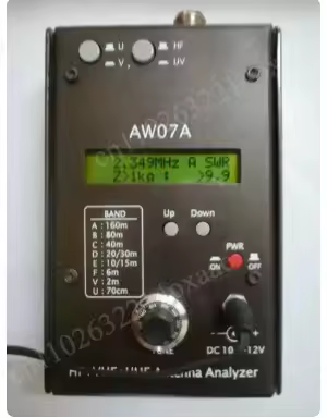 AW07A 1.5-490MHZ Antenna Analyzer HF+UV Spectrum Analyzers HF/VHF/UHF Multiband SWR Antenna Meter Te