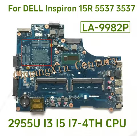 VBW01 LA-9982P motherboard for DELL INSPIRON 3537 5537 Laptop CPU: I3 I5 I7-4TH UMA 100% fully teste