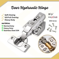 Kitchen Cabinet Furniture Heavy Duty/SUS304 Soft Close Conceal Door Hinge 5/8" Hydraulic Hinge (Included 6pcs screw)