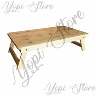 meja belajar lipat kayu jati belanda/meja serbaguna