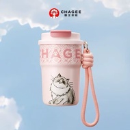 chagee pink tumbler cat