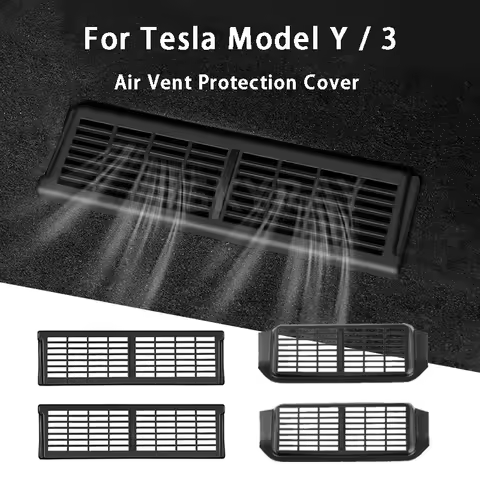 For Tesla Model 3 / Y 2020-2023 Backseat Air Vent Cover ABS Seat Air Conditioning Outlet Protection 