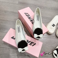 Tp form floral bow flat shoes