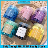50 pcs / box Rubber Band Hair Tie Band Korean Style Fashionable Colorful Student Girl Accessories Pe