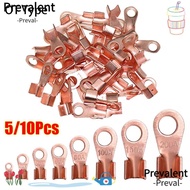 PREVALENT 5/10Pcs OT Wire Nose Terminal Crimp, 10A-400A Bolt Hole OT Cable Connector Kit, Durable OT