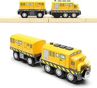 Battery Trains for Wooden Tracks, Motorized Locomotive Train for Kids Electric Train Accessories, To