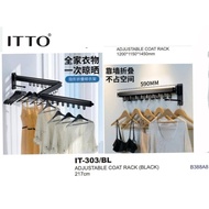 ITTO IT-303BL ADJ Coat Rack Black  [Aluminum] 217cm