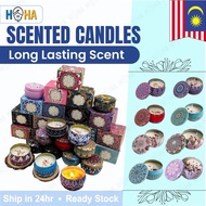 Handmade Aroma Scented Candle with Real Flowers & Natural Soy Wax —Lilin Door Gift (Relaxing Scents)
