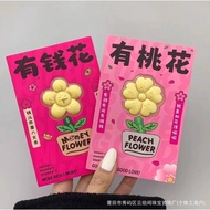 2025Pure gold999Luxurious Gold Alloy Gold Leaf Iron Art Peach Blossom Handheld Flower Red Envelope G