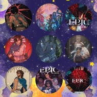 Epic The Musical Badges Snap-in Pins Cartoon Character Round Creative Brooches For Backpack Accessor