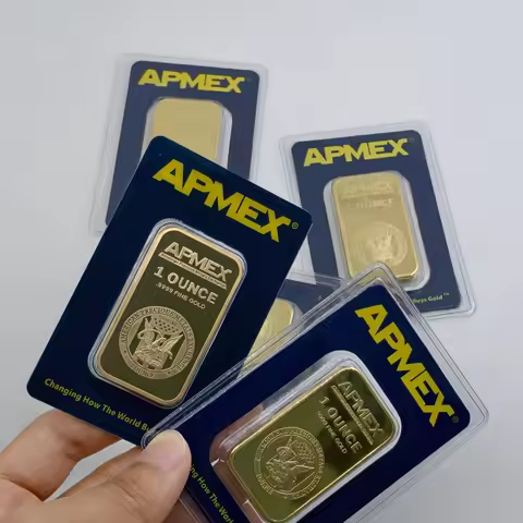 NEW APMEX Gold Bar 1oz Non-Magnetic Brass Bar With Different Sealed Packaging Gold Bullion Gold Plat
