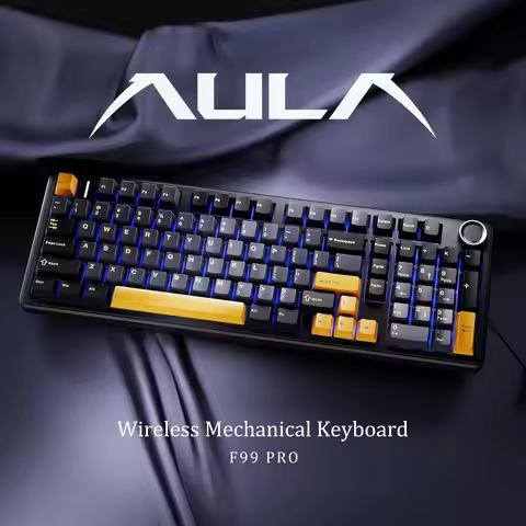 AULA F99PRO Gaming Mechanical Keyboard 99 Key Three Mode Wireless Hot Swappable Gasket Structure Cus