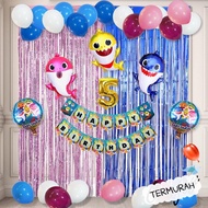 Baby SHARK Birthday Decoration Package/BABY SHARK FOIL SET