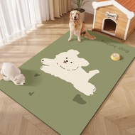 Pet Leather Waterproof & Urine-Resistant Playpen Mat, Dog Bed Anti-Slip Plastic Rug