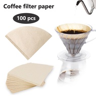 100แผ่น กระดาษกรอง สำหรับกรวยดริปกาแฟ กระดาษกรองกาแฟ สำหรับกาแฟดริป ชิ้นกระดาษกรองกาแฟสำหรับ 1-2 ถ้วย 2-4ถ้วย Drip Coffee Paper Filter Xliving