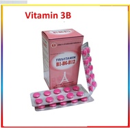 Viên Uống Trivitamin B1B6B12 Bổ sung vitamin Nhóm B Tăng cường hệ miễn dịch Ngăn Ngừa trầm cảm Bảo v
