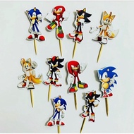 Birthday Cupcake Topper - Birthday Cake Decoration - Sonic