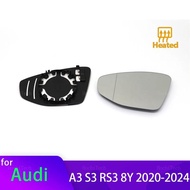 Side Rearview Mirror Heating Glass Heated Mirror Lens Fit For Audi A3 8Y S3 8Y  RS3 8Y RS A S 3 2020