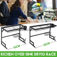 Dish Shelf Stainless Holder Steel Sink Drain Rack Kitchen Cutlery Drying Drainer