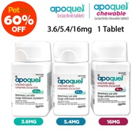 Apoquel Veterinary Skin Support for Dogs 1 Tablets Choose 3.6mg 5.4mg or 16mg Strength for Your Dog