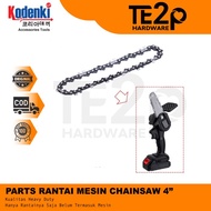 Rantai chainsaw mini 4 inch parts chain cordless chainsaw baterai 4"