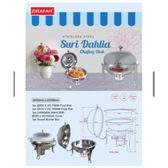 ZIRAFAH Stainless steel Suri Dahlia Chafing Dish buffet set/Catering Chafing Dish/Round Chafing Dish