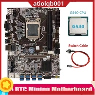 B75 BTC Mining Motherboard+G540 CPU+Switch Cable LGA1155 8XPCIE USB Adapter DDR3 MSATA B75 USB BTC Miner Motherboard