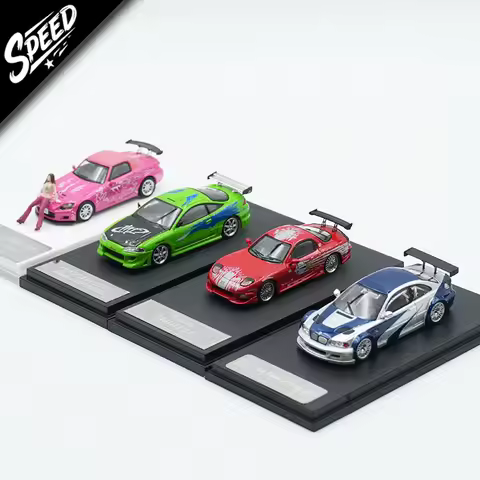 FS In Stock 1:64 Eclipse D30 Robocar FNF S2000 AP1 SUKI E46 M3 GTR Diecast Car Model Collection Toys