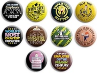 Creanoso Employee button pins (10 Pack) - Stocking Stuffers Gift Ideas Corporate Giveaways for Busin