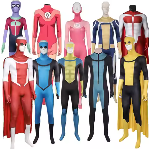 Invincible Disguise Mark Grayson Cosplay Eve Costume ﻿Nolan Grayson/Omni-Man Jumpsuit Outfits Hallow