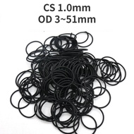 [KZS] O-ring Black O-Ring OD3~51mm * cs1.0mm NBR Rubber Sealing Ring