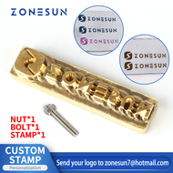 ZONESUN Metal Brass Branding Iron Mould Wood Leather Stamp Custom Logo Design Cake Bread cliche Mold Heating Embossing Tool